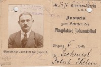 Ausweis Robert Thelens für den Flugplatz Johannisthal
